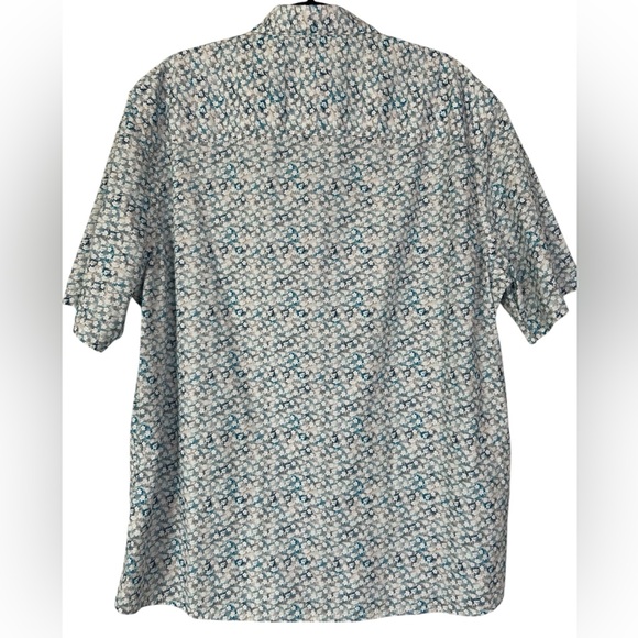 Robert Barakett Floral Short Sleeve Quiet Confidence Button Up Shirt - Picture 2 of 5